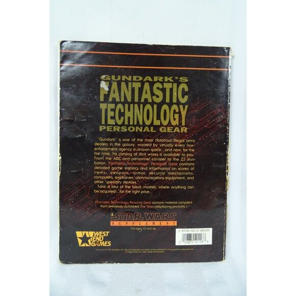 Star Wars Gundark's Fantastic Technology Personal Gear 1997 West End Games - Picture 2 of 3